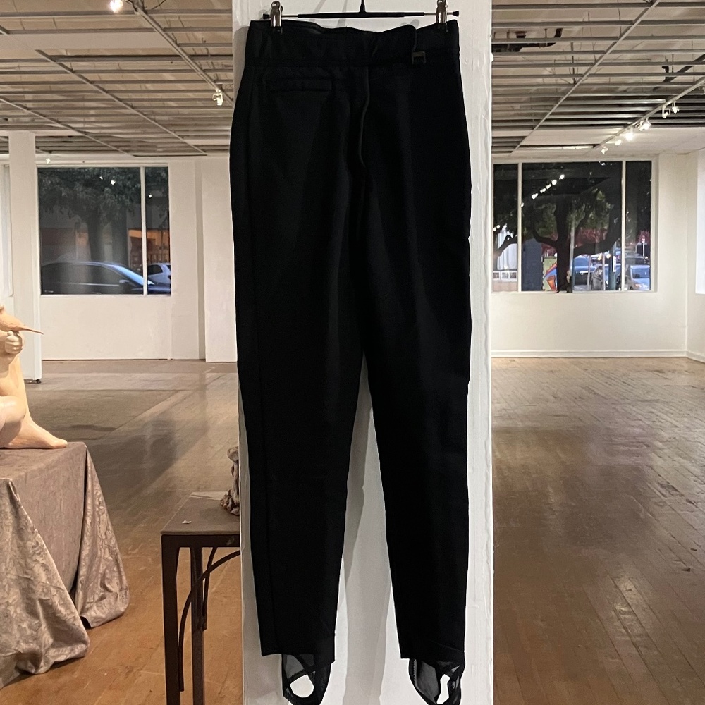 Black snow stirrup pants